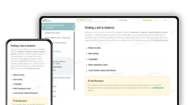Work and Residency Visa My Expat Experts Demo Screenshot 01