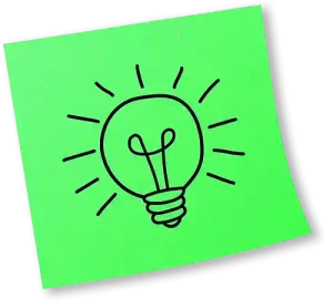 idea post it green